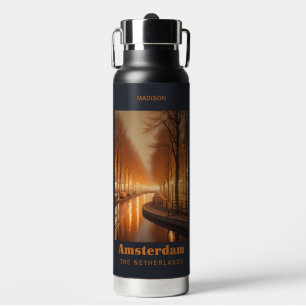 Individuelle Name / Text Amsterdam Trinkflasche
