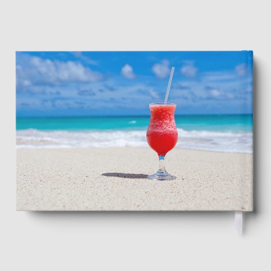 Individuelle Name & Text Beach Parrot Gästebuch (Rückseite)