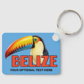Individuelle Name & Text BELIZE Toucan Schlüsselanhänger (Vorderseite)