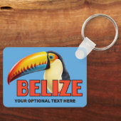 Individuelle Name & Text BELIZE Toucan Schlüsselanhänger (Vorderseite)