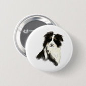 Individuelle Name Text Border Collie Dog Pet Button (Vorne & Hinten)