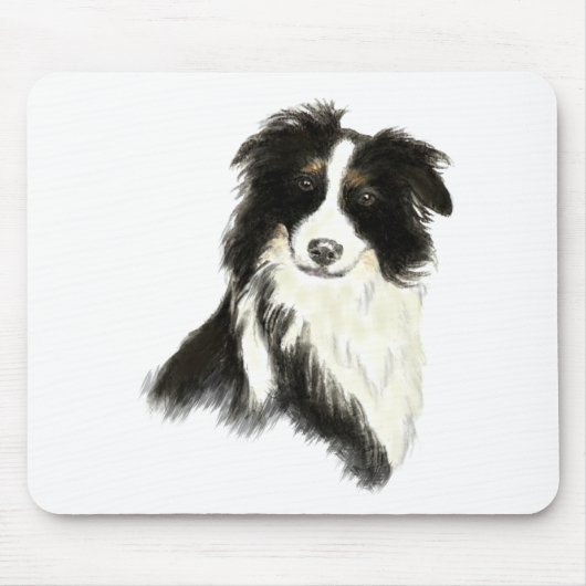 Individuelle Name Text Border Collie Dog Pet Mousepad (Vorne)