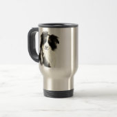 Individuelle Name Text Border Collie Dog Pet Reisebecher (Vorderseite Links)