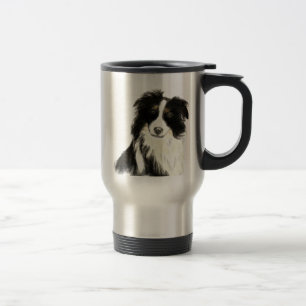 Individuelle Name Text Border Collie Dog Pet Reisebecher