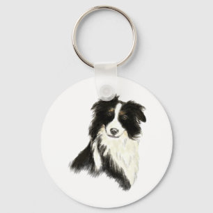 Individuelle Name Text Border Collie Dog Pet Schlüsselanhänger