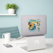 Individuelle Name / Text California Surfen Aufkleber (Laptop auf Schreibtisch)