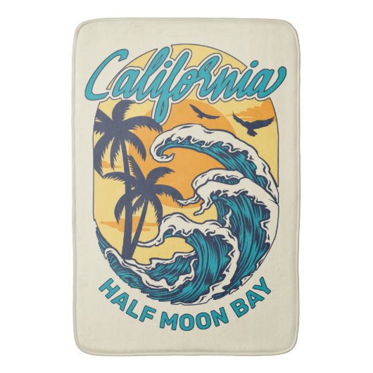 Individuelle Name / Text California Surfen Badematte (Vorderseite Vertikal)