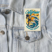 Individuelle Name / Text California Surfen Button (Insitu)