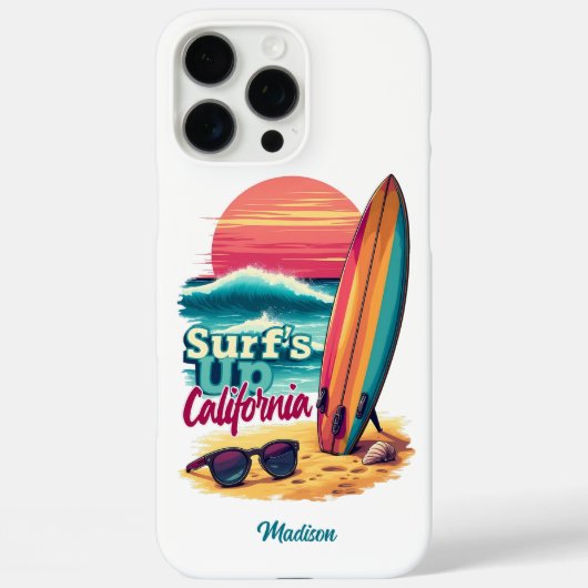 Individuelle Name / Text California Surfen Case-Mate iPhone Hülle (Rückseite)