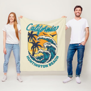 Individuelle Name / Text California Surfen Fleecedecke