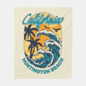 Individuelle Name / Text California Surfen Fleecedecke (Vorderseite)