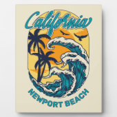 Individuelle Name / Text California Surfen Fotoplatte (Vorderseite)