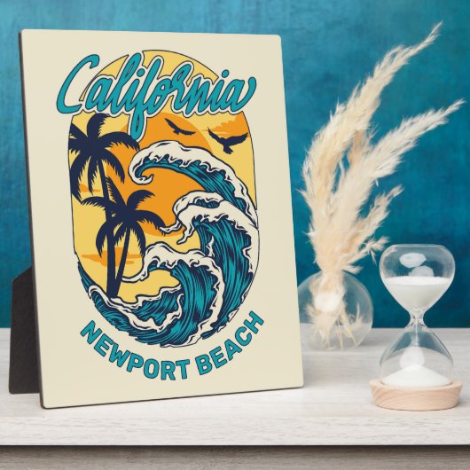 Individuelle Name / Text California Surfen Fotoplatte (Seite)