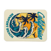 Individuelle Name / Text California Surfen Magnet (Horizontal)