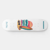 Individuelle Name / Text California Surfen Skateboard (Horizontal)
