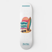 Individuelle Name / Text California Surfen Skateboard (Vorderseite)