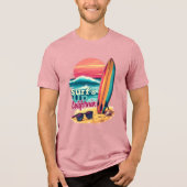 Individuelle Name / Text California Surfen Tri-Blend Shirt (Vorderseite)