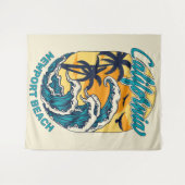 Individuelle Name / Text California Surfen Wandteppich (Vorderseite (Horizontal))