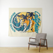 Individuelle Name / Text California Surfen Wandteppich (Beispiel (Horizontal))