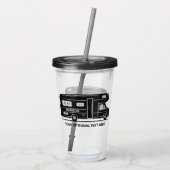 Individuelle Name & Text Camper Van Tumblers Acryltrinkbecher (Rückseite)