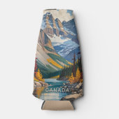 Individuelle Name & Text Canada Travel Poster Flaschenkühler (Vorderseite)