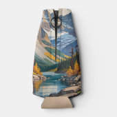 Individuelle Name & Text Canada Travel Poster Flaschenkühler (Rückseite)