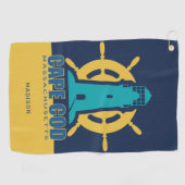 Individuelle Name / Text Cape Cod Massachusetts Golfhandtuch (Horizontal)