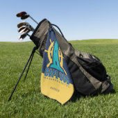 Individuelle Name / Text Cape Cod Massachusetts Golfhandtuch (Gras)