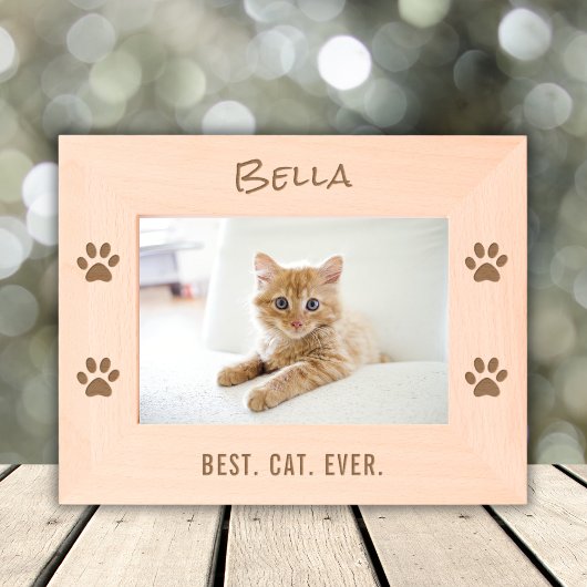 Individuelle Name Text Cat Mama Vater Pet Besitzer Geätzte Rahmen