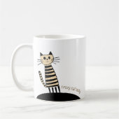 Individuelle Name & Text Crazy Cat Lady Kaffeetasse (Links)