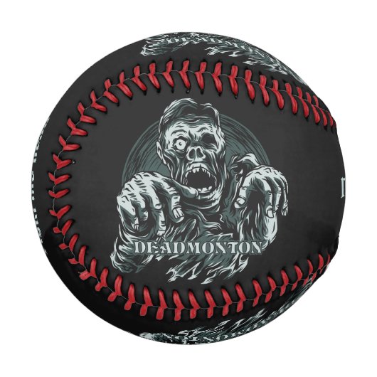 individuelle Name & Text DEADMONTON-Baseball Baseball (Vorderseite Links)