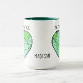 Individuelle Name/Text Earth Liebe Tasse (Zentrum)