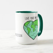 Individuelle Name/Text Earth Liebe Tasse (VorderseiteRechts)