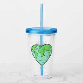 Individuelle Name & Text Earth Liebe Tumblers Acryltrinkbecher