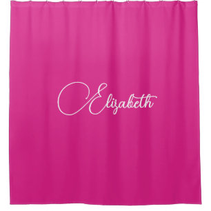 Individuelle Name Text & Farbe Modernes, elegantes Duschvorhang