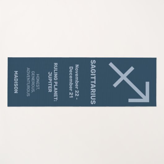 Individuelle Name / Text & Farbe Zodiac Signatur S Yogamatte (Vorderseite (Horizontal))