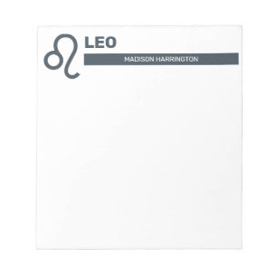 Individuelle Name / Text & Farbe Zodiac-Zeichen Notizblock