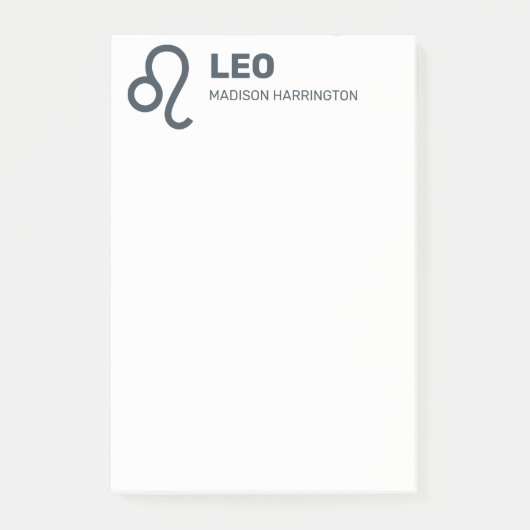 Individuelle Name / Text & Farbe Zodiac-Zeichen Post-it Klebezettel (Vorderseite)
