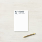 Individuelle Name / Text & Farbe - Zodiac-Zeichen Post-it Klebezettel (Auf Schreibtisch)