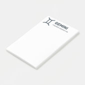 Individuelle Name / Text & Farbe - Zodiac-Zeichen Post-it Klebezettel (angewinkelt)