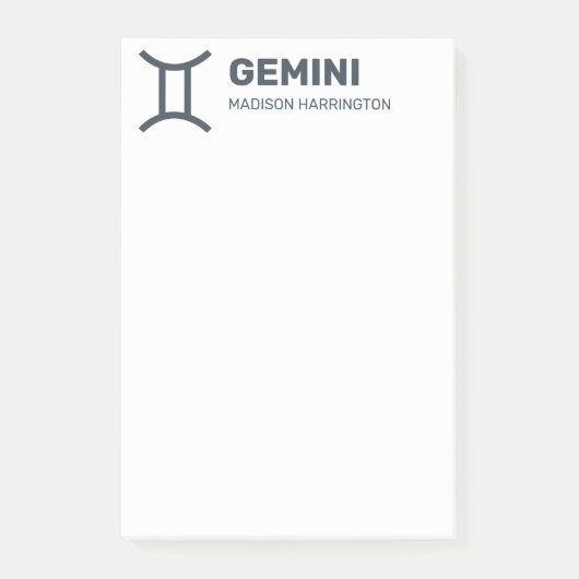 Individuelle Name / Text & Farbe - Zodiac-Zeichen Post-it Klebezettel (Vorderseite)