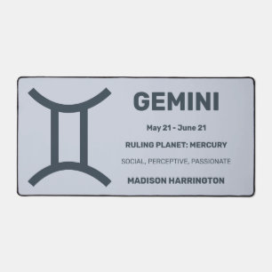 Individuelle Name / Text & Farbe - Zodiac-Zeichen Schreibtischunterlage