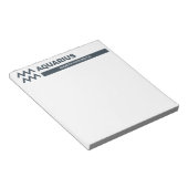 Individuelle Name / Text & Farbe Zodiac Zeichenaqu Notizblock (angewinkelt)