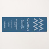 Individuelle Name / Text & Farbe Zodiac Zeichenaqu Yogamatte (Rückseite (Horizontal))