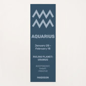 Individuelle Name / Text & Farbe Zodiac Zeichenaqu Yogamatte (Vorderseite)