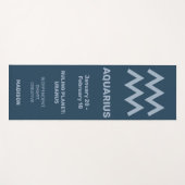 Individuelle Name / Text & Farbe Zodiac Zeichenaqu Yogamatte (Vorderseite (Horizontal))