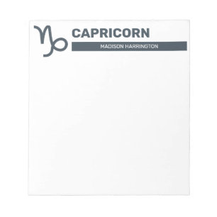 Individuelle Name / Text & Farbe Zodiac Zeichenkor Notizblock