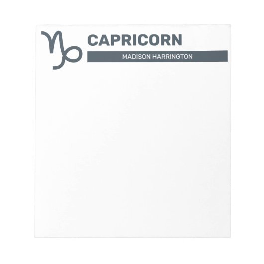 Individuelle Name / Text & Farbe Zodiac Zeichenkor Notizblock (Vorderseite)