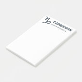Individuelle Name / Text & Farbe Zodiac Zeichenkor Post-it Klebezettel (angewinkelt)