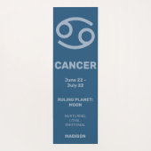 Individuelle Name / Text & Farbe Zodiakarzinom Yogamatte (Rückseite)